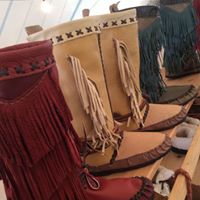 Gabriele and Lisa Rodriguez Moccasins Leather work